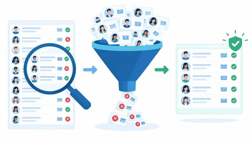 Testing a sample of B2B contact records to measure valid email rate
