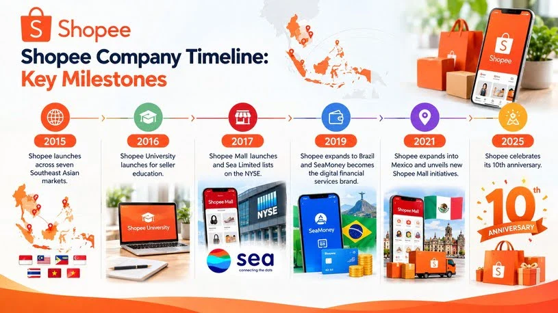 Shopee Company Timeline: Key Milestones